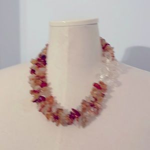 Statement stone necklace